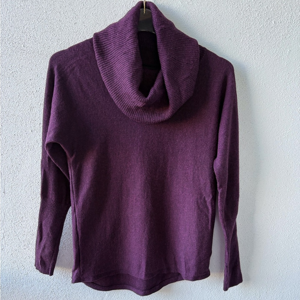 Nanette Lepore Medium Extra Fine Merino Wool Purple Sweater Preppy Academia